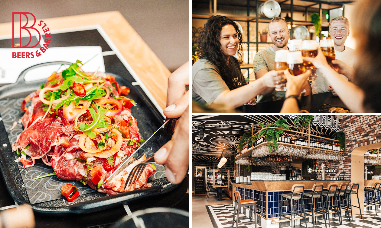 Beers & Barrels Rotterdam, Lunch of 3gangendiner bij Beers & Barrels