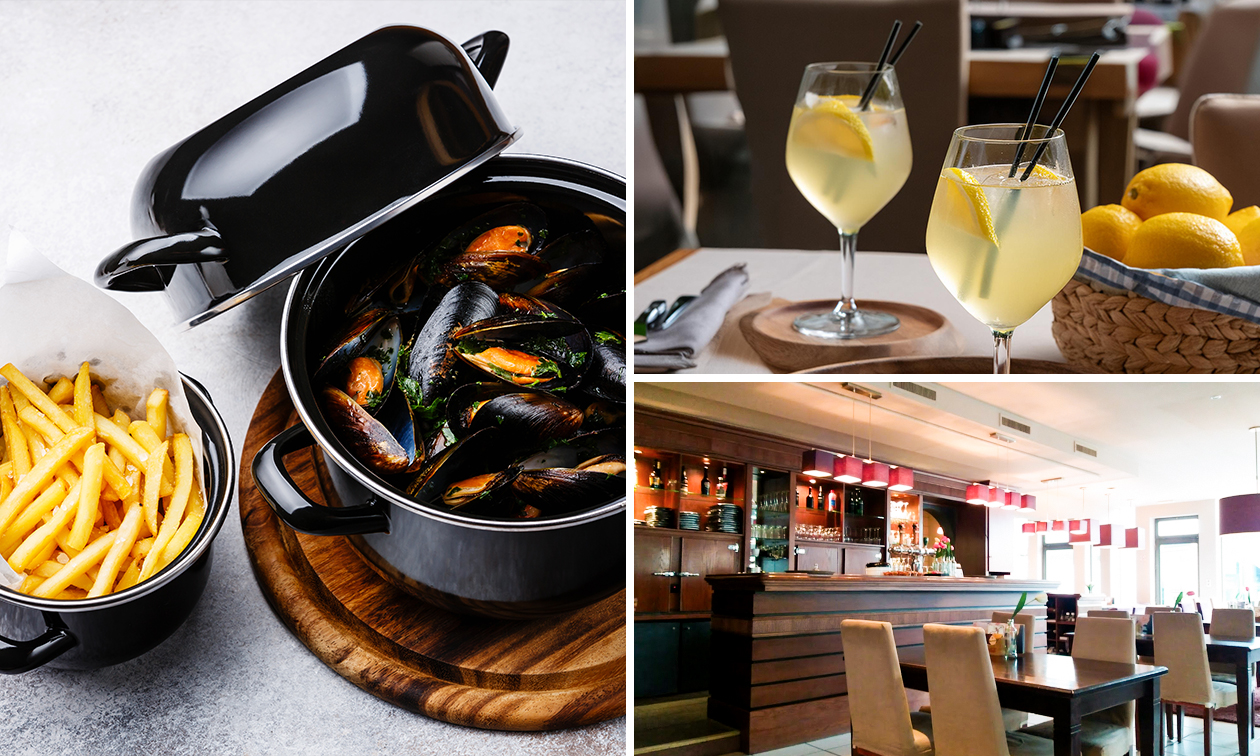 Brasserie het Boelhof, 1 kg mosselen + aperitief bij Brasserie het