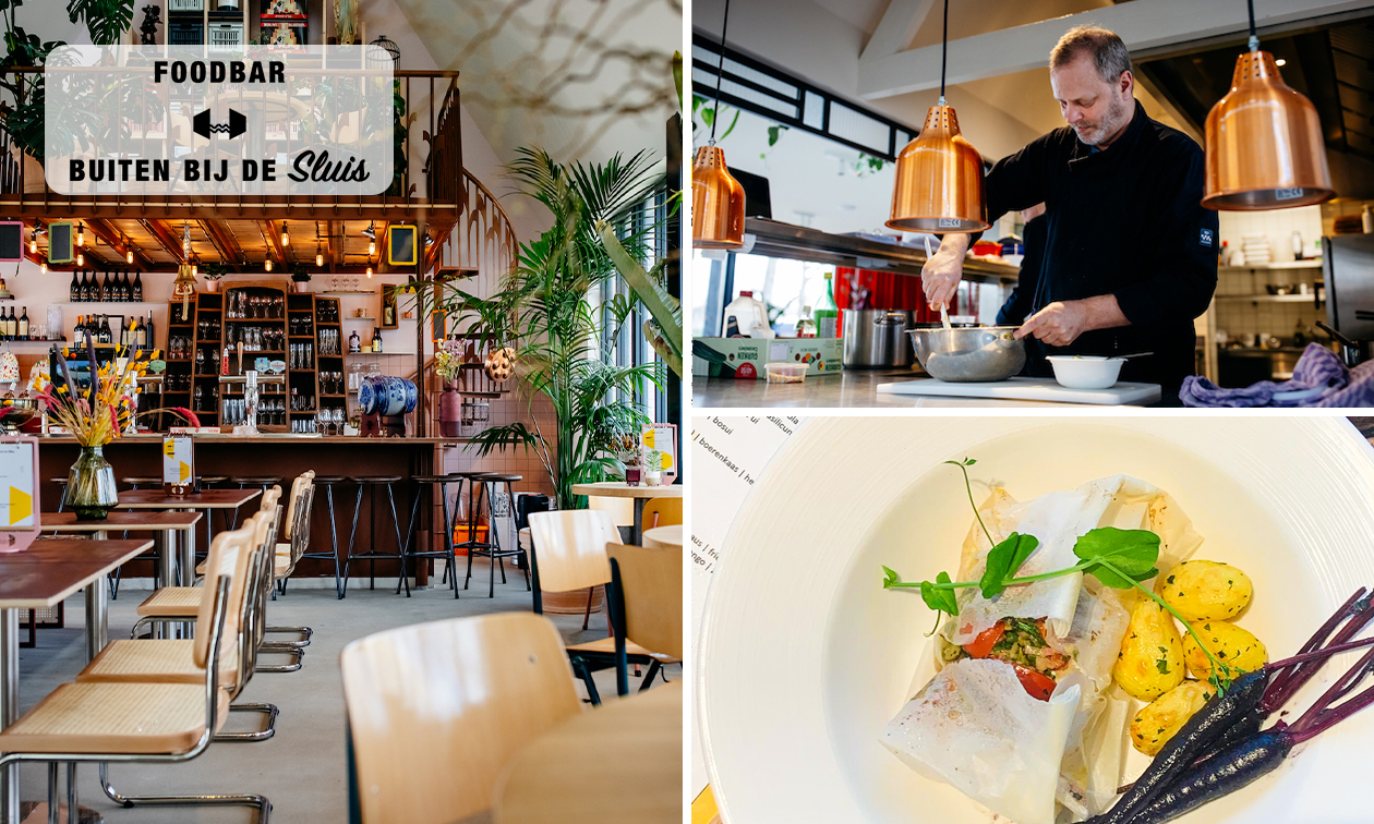 Buiten bij de Sluis, 3-gangendiner met vrije keuze van de kaart bespaar