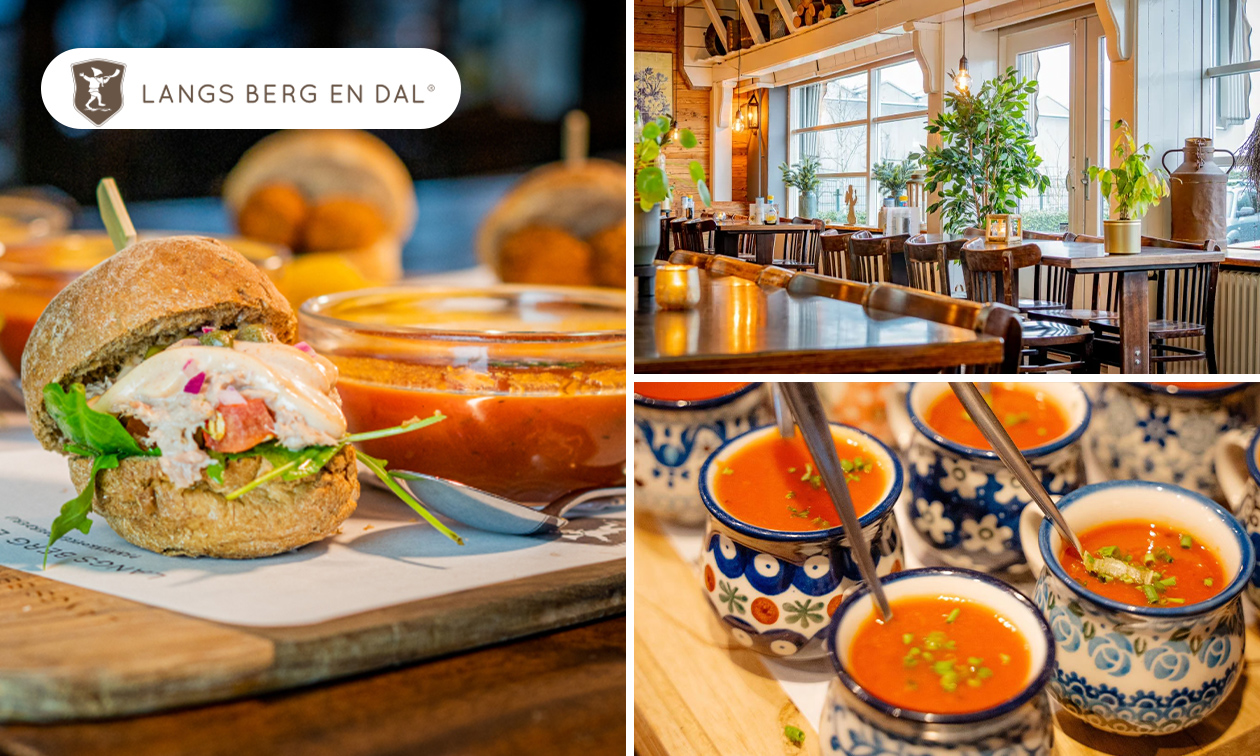Langs Berg en Dal, 2-gangen keuzelunch bij Langs Berg en Dal bespaar 37