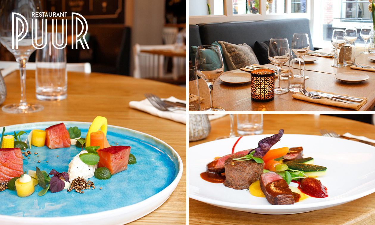 Restaurant Puur Leiden, 3- of 4-gangendiner van de chef bij Restaurant