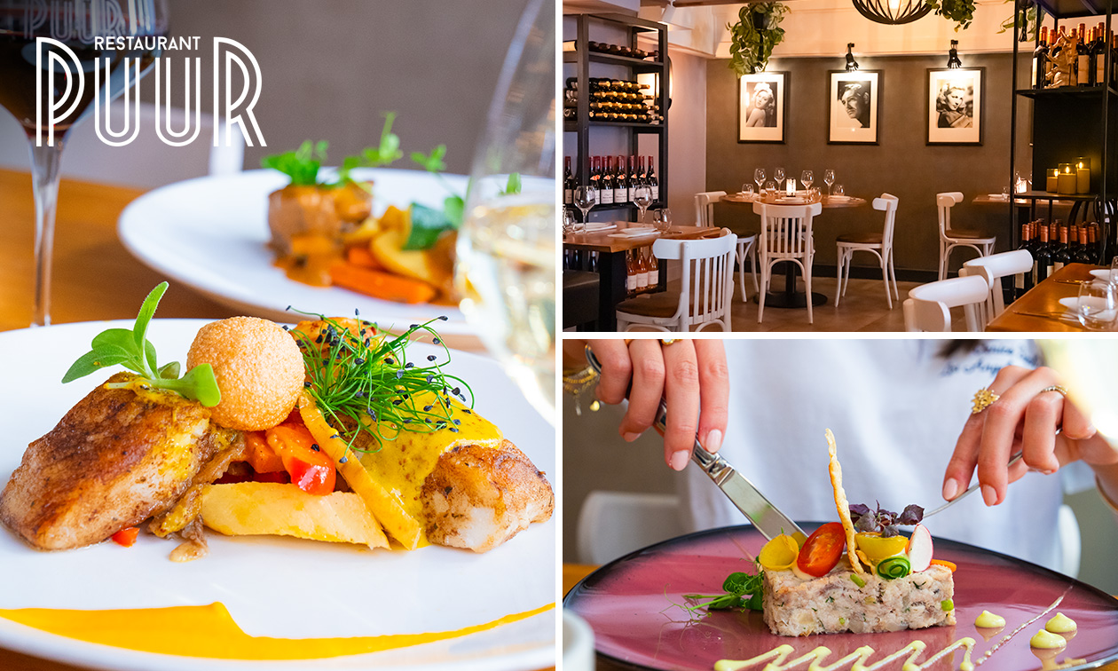 Restaurant Puur Leiden, 3- of 4-gangendiner van de chef bij Restaurant